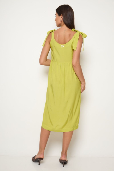 Летний сарафан из струящейся вискозы с завязками на плечах Michel chic 2009 горчичный - фото 5