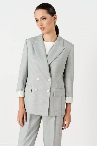 Жакет Nelva 1915 серо-зеленый - фото 2