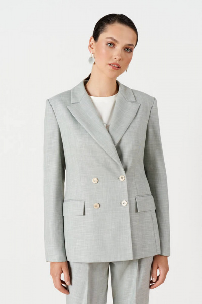 Жакет Nelva 1915 серо-зеленый - фото 1