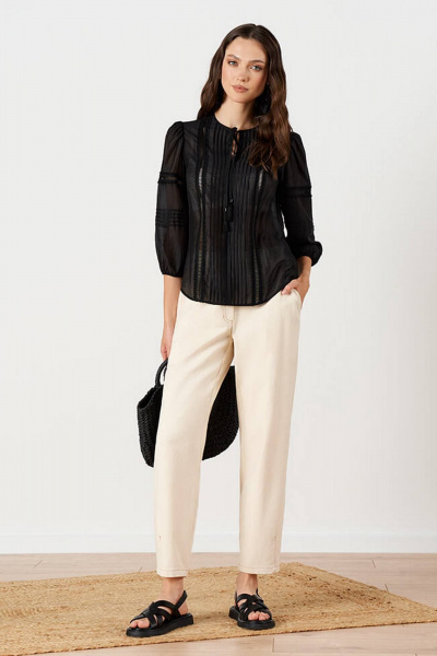 Блуза Nelva 23200 черный - фото 2