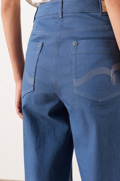 Брюки Nelva 31033 сине-голубой джинс - фото 5