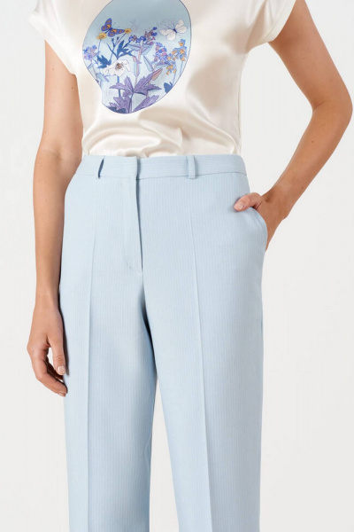 Брюки Nelva 31123 голубая полоска - фото 3