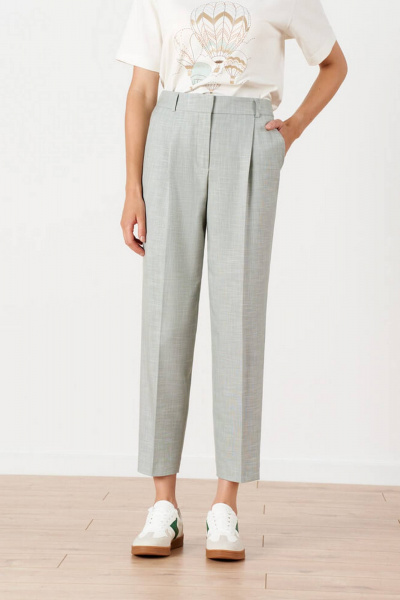 Брюки Nelva 31151 серо-зеленый - фото 2