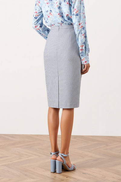 Юбка Nelva 4827 сине-голубая полоска - фото 6