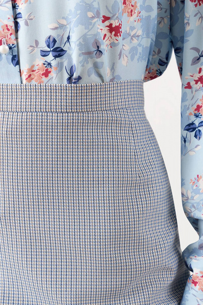 Юбка Nelva 4827 сине-голубая полоска - фото 5