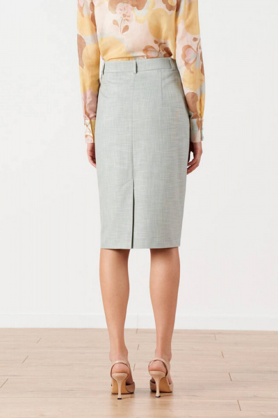 Юбка Nelva 4877 серо-зеленый - фото 4