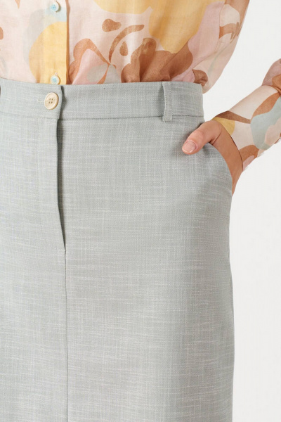 Юбка Nelva 4877 серо-зеленый - фото 3