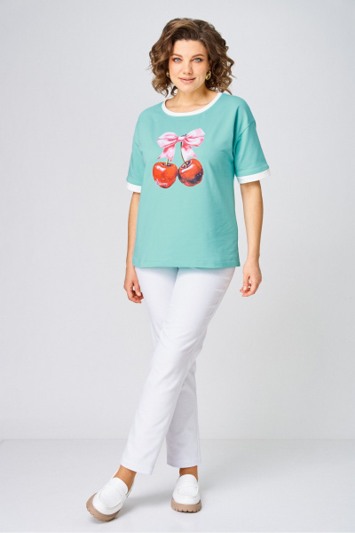 Джемпер Rumoda 2285 бирюзовый - фото 8