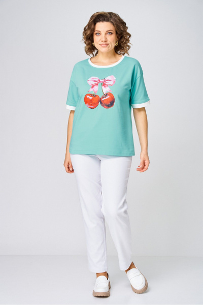 Джемпер Rumoda 2285 бирюзовый - фото 7