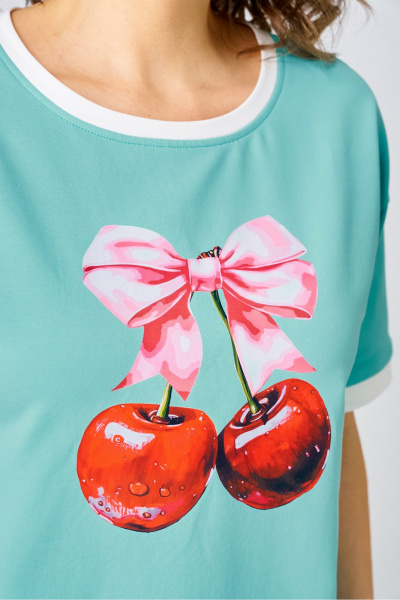 Джемпер Rumoda 2285 бирюзовый - фото 6