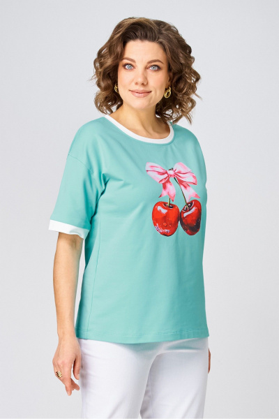 Джемпер Rumoda 2285 бирюзовый - фото 4