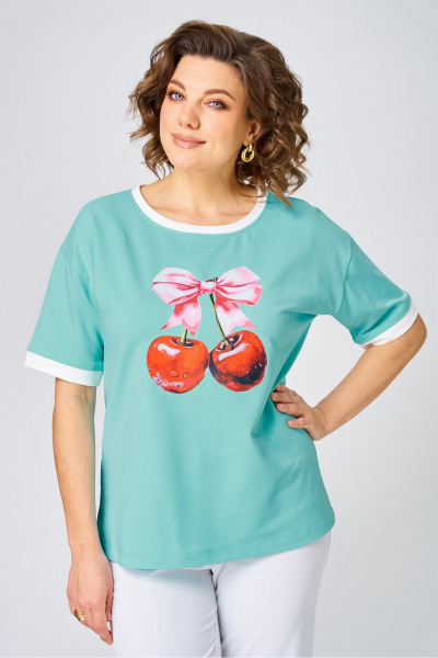 Джемпер Rumoda 2285 бирюзовый - фото 3