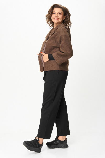 Брюки, куртка Michel chic 1357/2 капучино,черный - фото 9