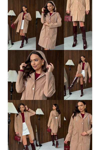 Куртка PRATA wear S032 коричневый - фото 13