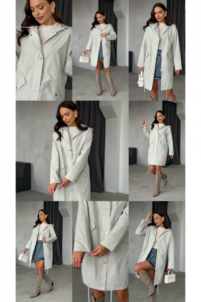 Куртка PRATA wear S032 светло-серый - фото 14