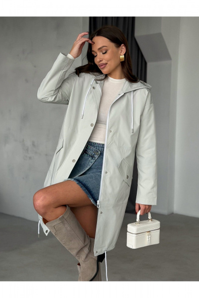 Куртка PRATA wear S032 светло-серый - фото 9