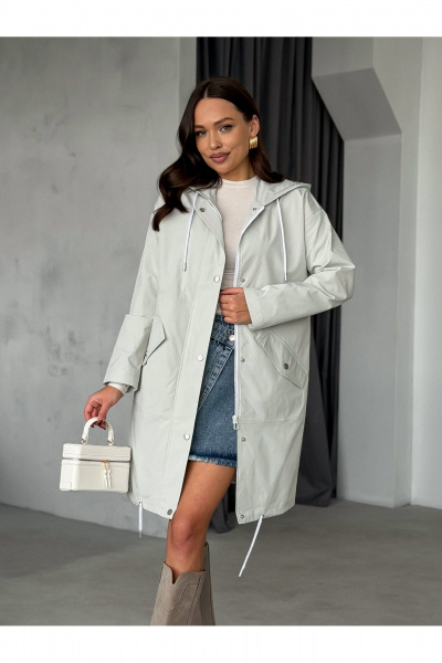 Куртка PRATA wear S032 светло-серый - фото 1