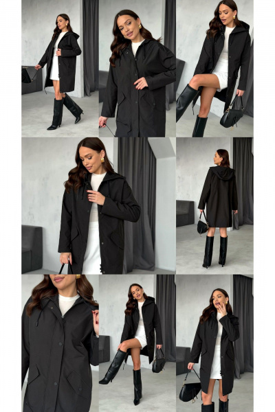 Куртка PRATA wear S032 черный - фото 13