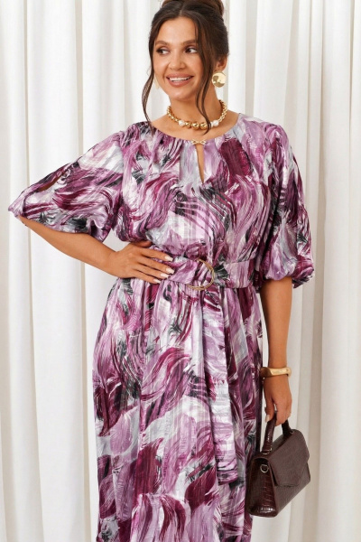 Платье Beautiful&Free 6410 бордовый - фото 4