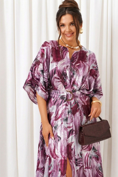 Платье Beautiful&Free 6410 бордовый - фото 3