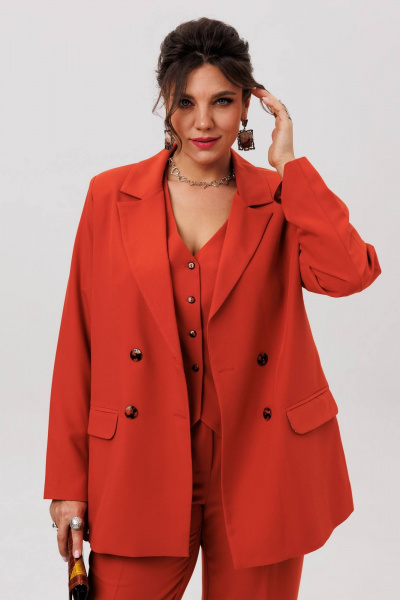 Брюки, жакет, жилет Anelli 1642 пряный_оранжевый - фото 6