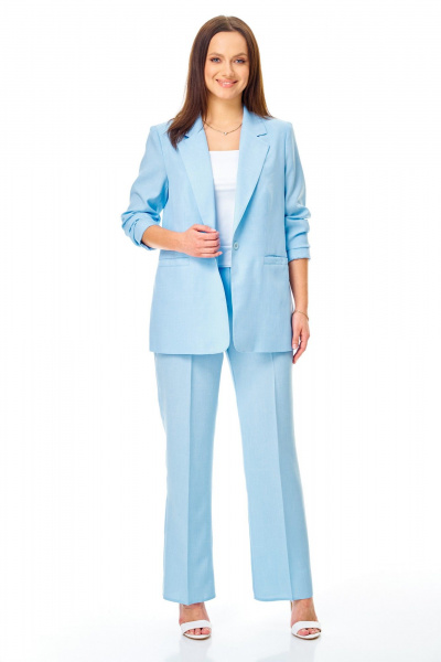 Брюки, жакет T&N 7737 голубой_небесный - фото 1