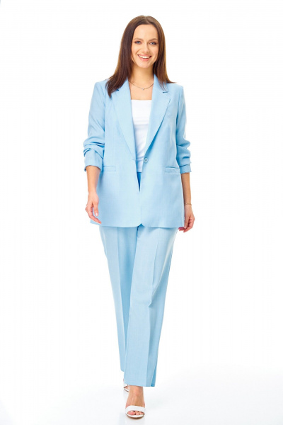 Брюки, жакет T&N 7737 голубой_небесный - фото 8