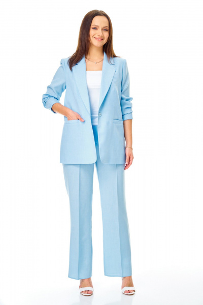 Брюки, жакет T&N 7737 голубой_небесный - фото 2
