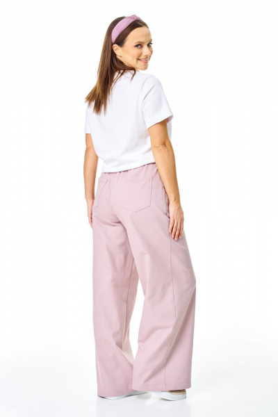 Брюки, жакет, футболка T&N 7738 пыльная_роза - фото 8