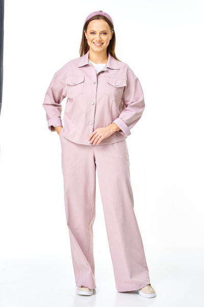 Брюки, жакет T&N 7738А пыльная_роза - фото 6