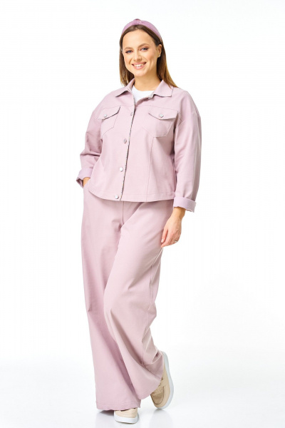 Брюки, жакет T&N 7738А пыльная_роза - фото 1