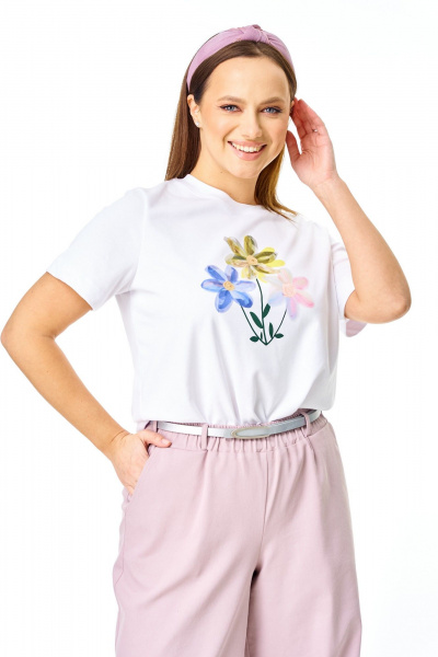 Брюки, футболка T&N 7739 пыльная_роза - фото 4