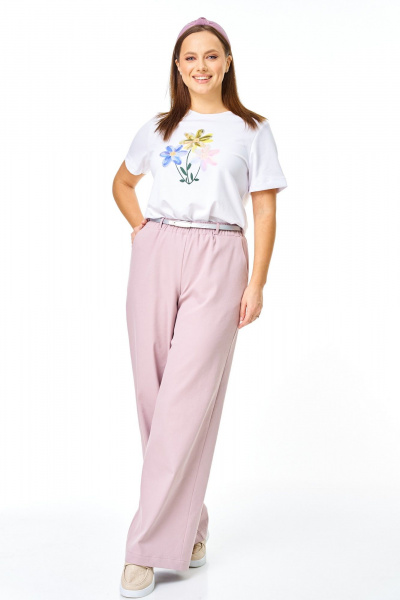 Брюки, футболка T&N 7739 пыльная_роза - фото 2