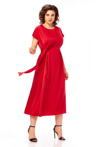 Платье Ольга Стиль С-1008 красный - фото 3