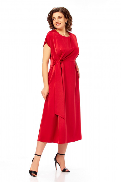 Платье Ольга Стиль С-1008 красный - фото 5