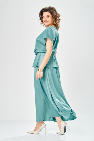 Блуза, юбка Ольга Стиль С-1010 ментол - фото 4