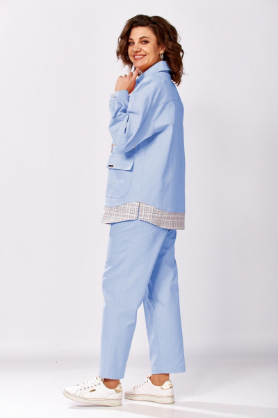 Брюки, рубашка Милора-стиль 1440 голубой - фото 2