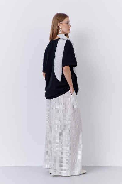 Брюки, джемпер FLAIM 2083 черный+белый_горох - фото 7