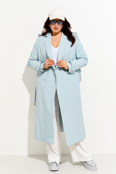 Плащ IVA 1721 голубой - фото 11