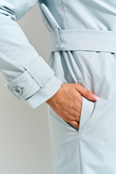 Плащ IVA 1721 голубой - фото 9