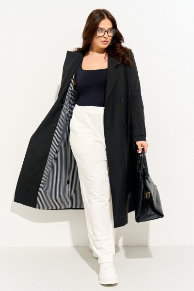 Плащ IVA 1721 черный - фото 4