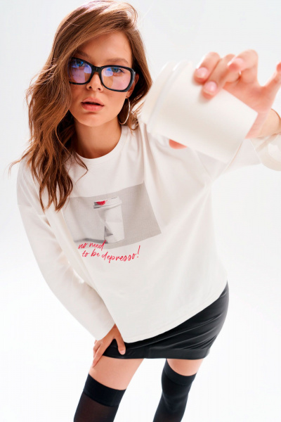 Джемпер 10DENCY 23548 молочный - фото 4