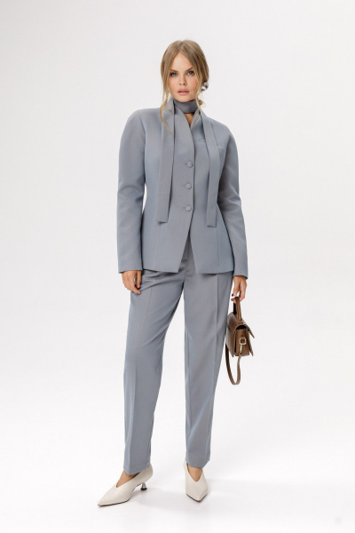 Брюки, жакет PiRS 6290 серо-голубой_с_бежевым_меланжем - фото 1