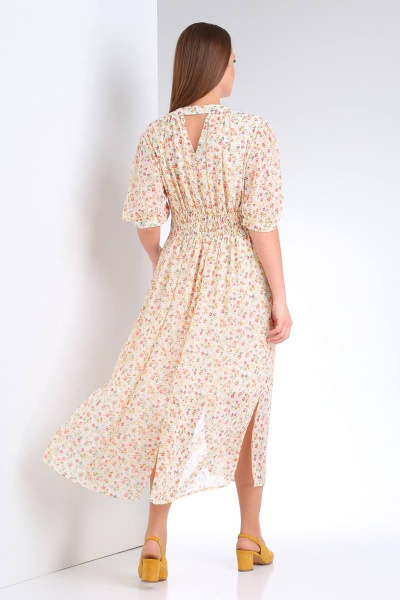 Платье Viola Style 0976 молочный_в_цветочек - фото 3