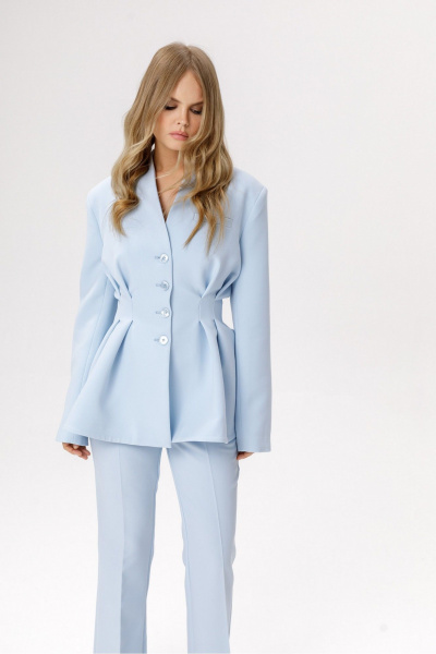 Брюки, жакет PiRS 6341 голубой - фото 3