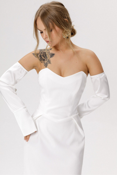 Платье, рукав декоративный PiRS 5691 белый - фото 5