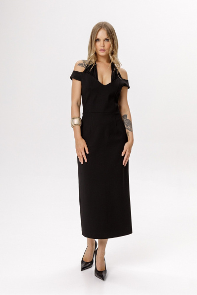 Платье PiRS 6541 черный - фото 4