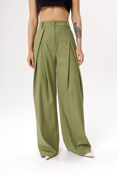 Брюки PiRS 6544 оливковый - фото 2