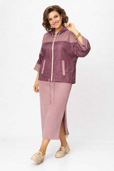Кофта, юбка Anastasia 1224 пыльная_роза - фото 2