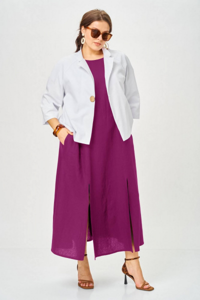 Жакет, платье SOVA 11323 фуксия - фото 1